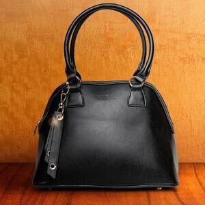 NEW KARIA Women Satchel Bag Black Handbag Adjustable Removable Strap GREAT GIFT